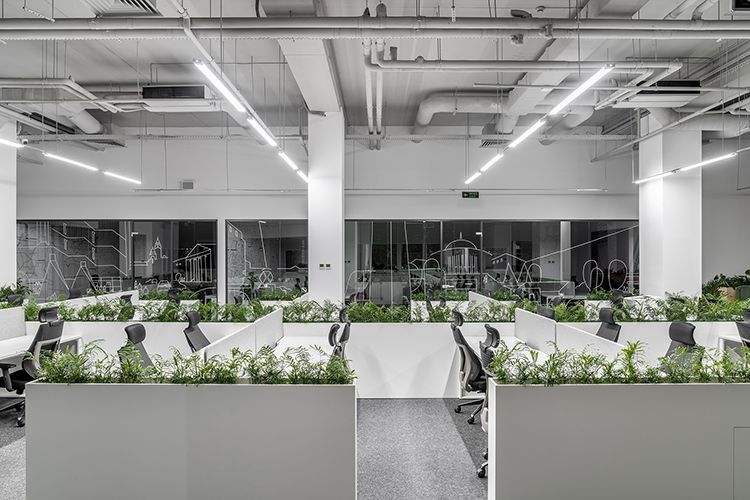 合肥辦公室設計推薦|400平辦公樓裝修，清新雅致有看點！