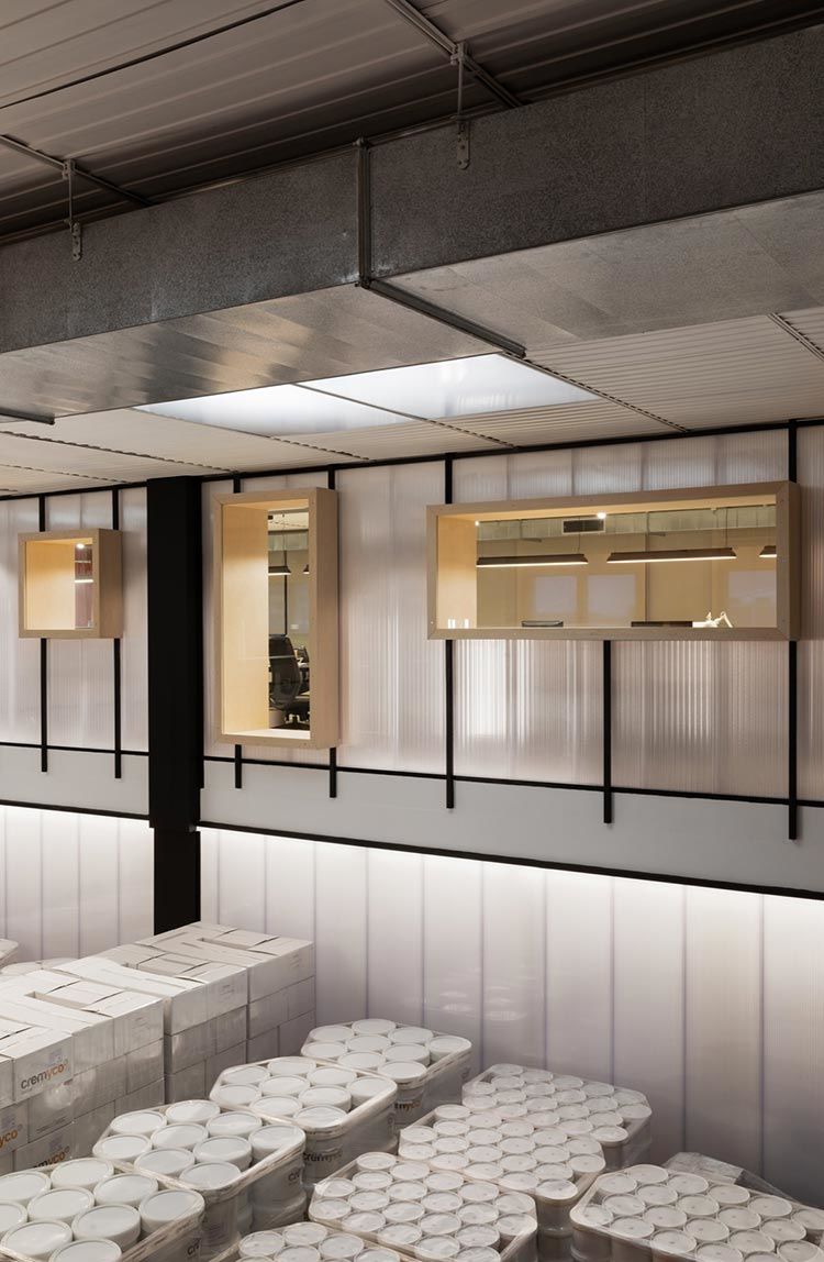 520平方米食品公司廠房辦公室裝修，美學與功能兼具